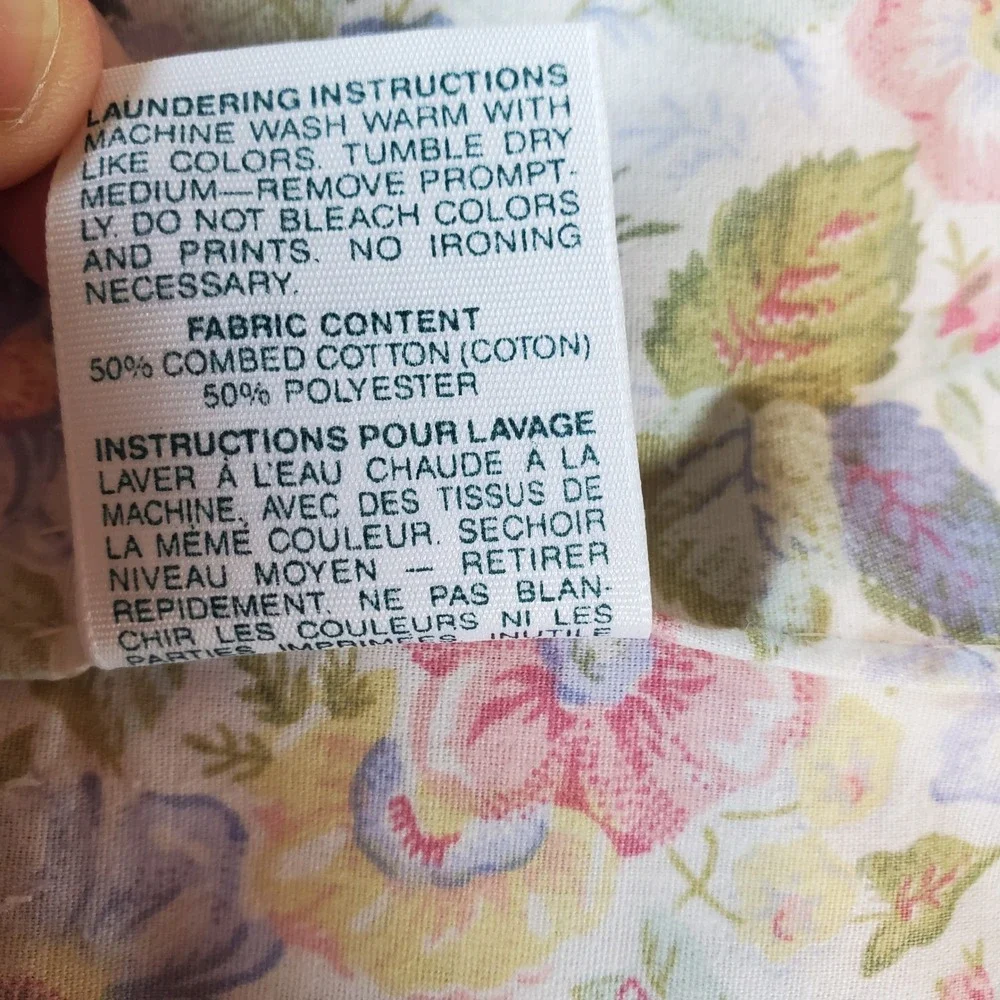 Vintage Laura Ashley Valance Sycamore Quartet Floral Pink Blue 84x18 Made in USA